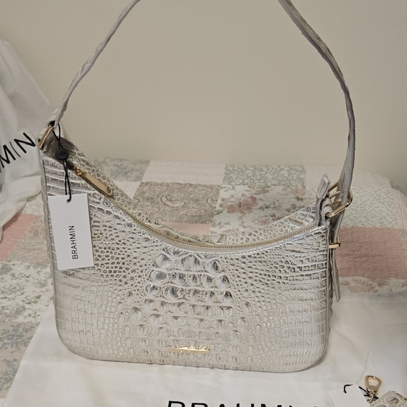 Brahmin Abbott Shoulder Bag In Ivory Dream Melbourne. NWT - Picture 3 of 16